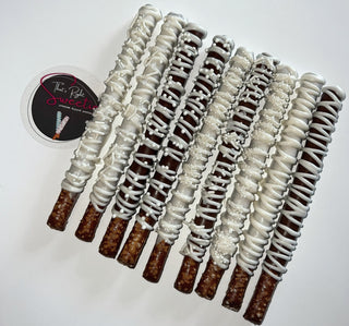 Bridal Themed Pretzel Rods - Get Inspired