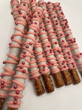 Bridal Themed Pretzel Rods - Get Inspired