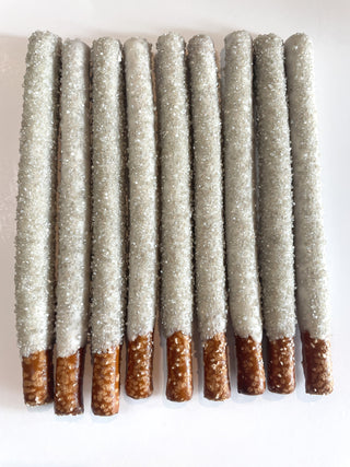 Bridal Themed Pretzel Rods - Get Inspired