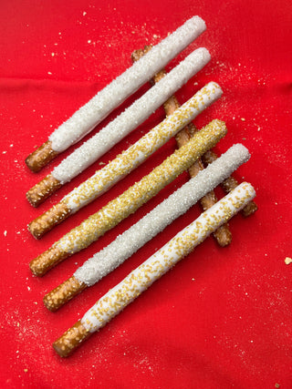 Bridal Themed Pretzel Rods - Get Inspired