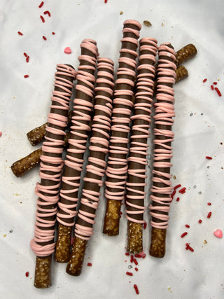 Milk Chocolate + Pink Drizzle