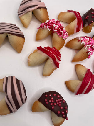 12 Love Moments - Dipped Fortune Cookies  DOZEN