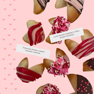 12 Love Moments - Dipped Fortune Cookies  DOZEN