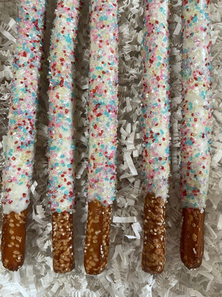 Gold and Purple Sugar Dipped Sticks