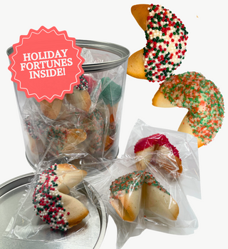 Christmas Dipped Fortune Cookies DOZEN